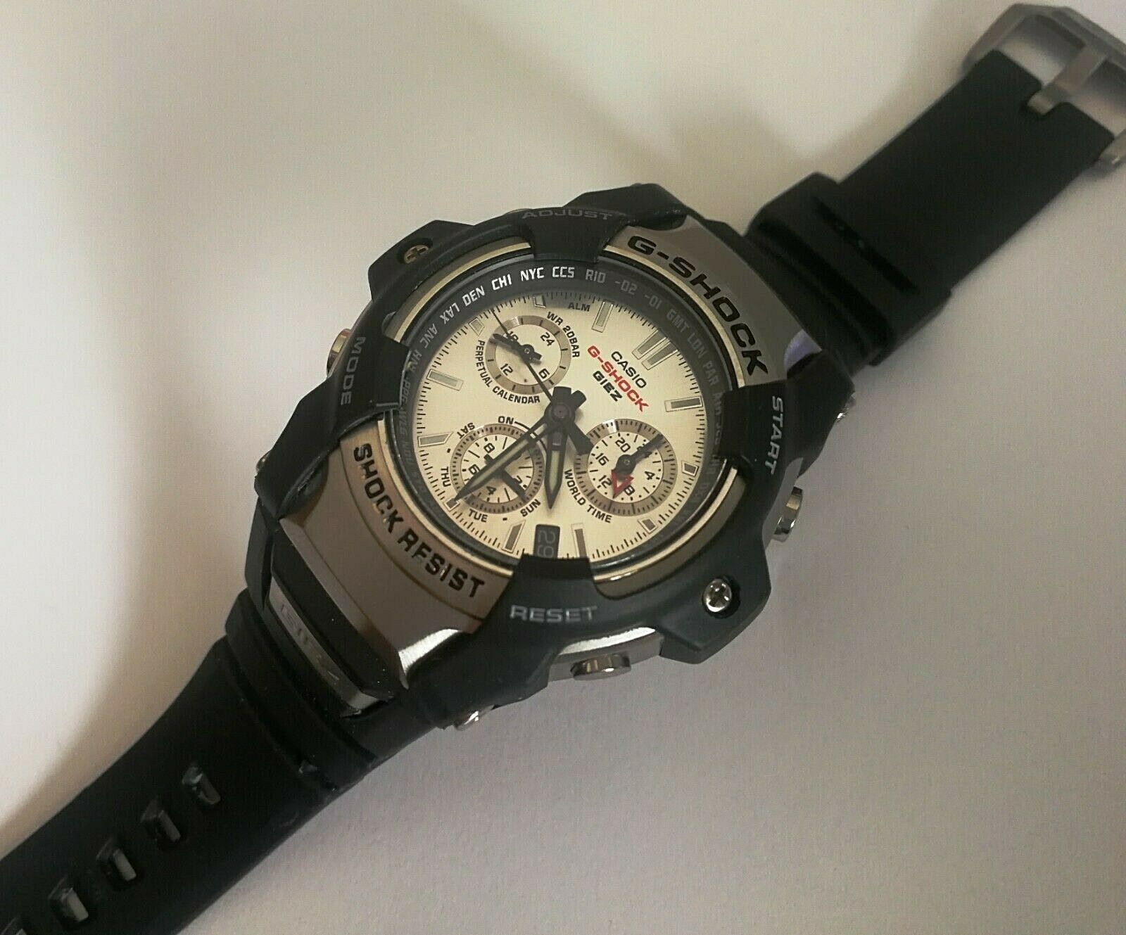 casio g-shock giez titanium gs-1001 world time perpetual calendar