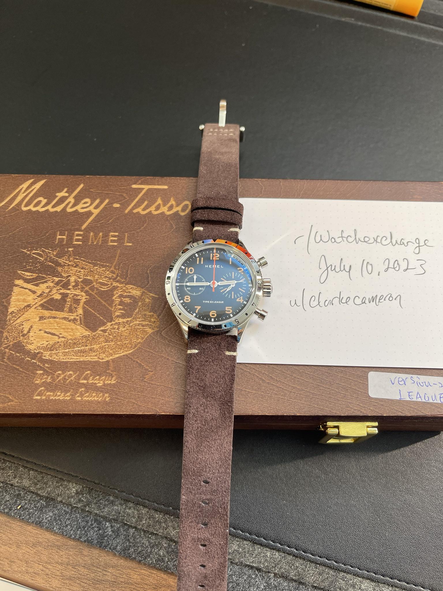 WTS Mathey Tissot x Hemel Collaboration Type XX League brand