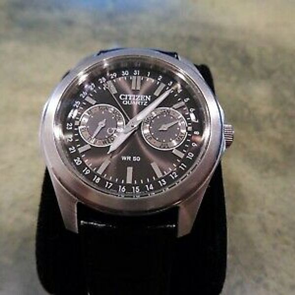 Vintage Rare Citizen Quartz Calendar Watch GN-0-S 6355-S075602