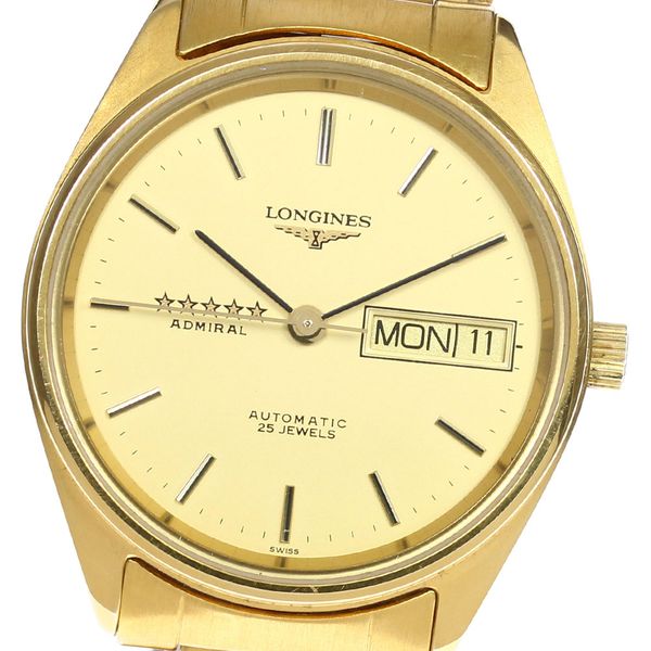 With warranty [LONGINES] Longines Admiral 5 Star Day-Date L7.634.2 Self ...