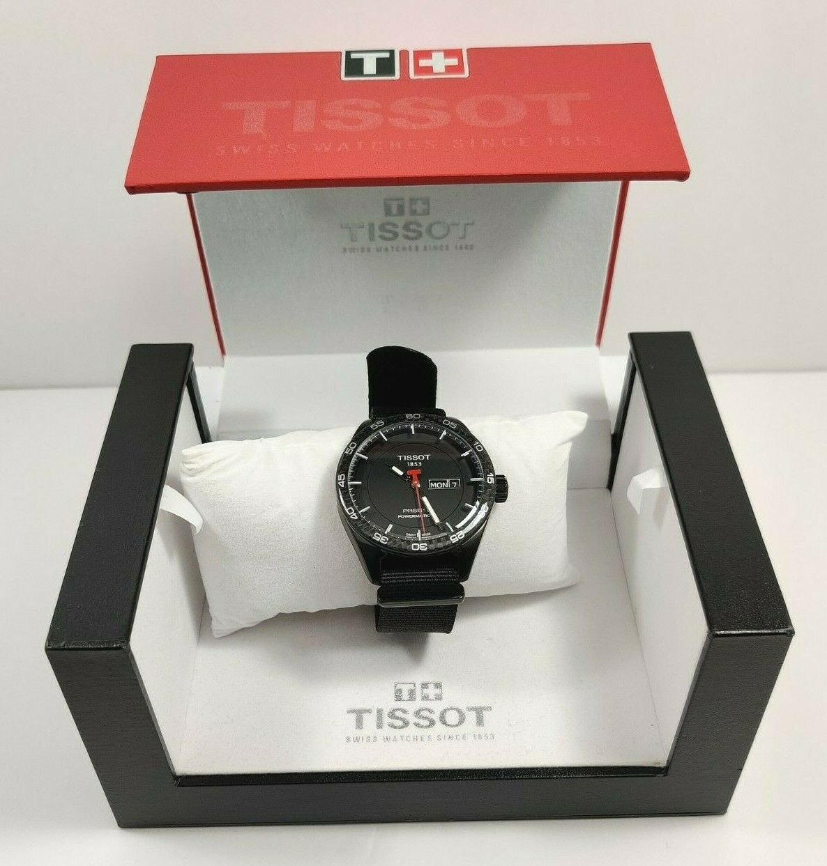 Tissot PRS 516 Powermatic 80 SWISS Black Nylon Strap Men s Watch