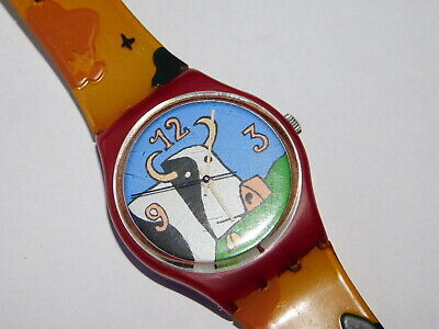 untested SWATCH Watch MONTRE SUISSE uhr swiss 1996 VACHE kuh COW