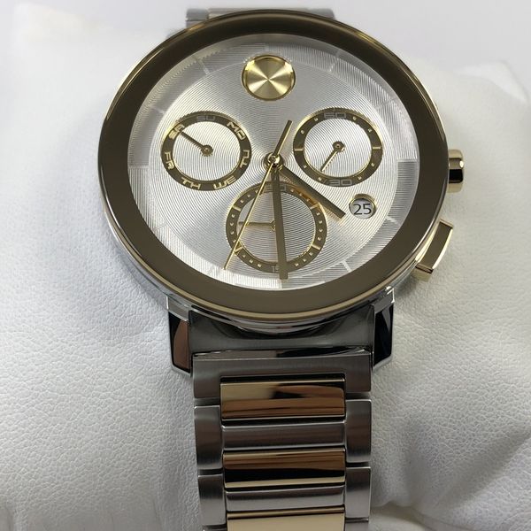 Movado Bold Evolution 2.0 Quartz Two Tone Stainless Steel Men's Watch ...