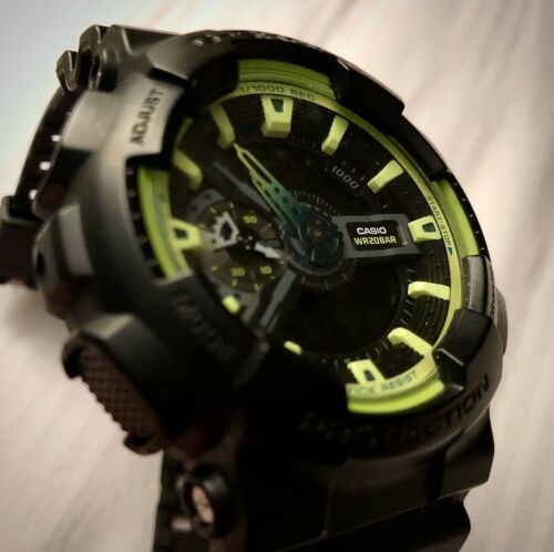 Casio G-SHOCK GA110LY-1A Analog/Digital Black/Lime Green Module