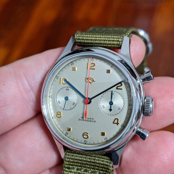 [WTS] HKED ED63 Cream Panda Chronograph w/ domed sapphire crystal ...