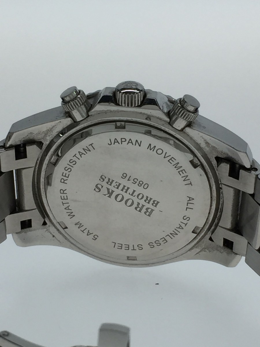 BROOKS BROTHERS 08516 Quartz Analog SLV #197EF GOOD Wristwatch F/S