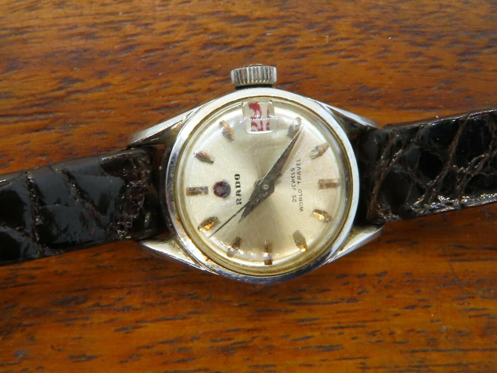 RADO WORLD TRAVEL VINTAGE LADIES 744 WATCH 25 JEWELS RADO WORLD TRAVEL VINTAGE LADIES 744 WATCH 25 JEWELS