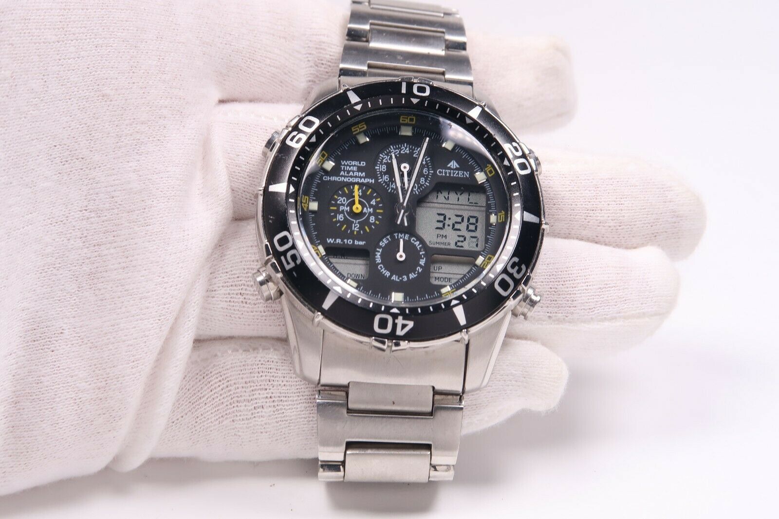 CITIZEN PROMASTER C300-T009603 WORLD TIME ALARM CHRONOGRAPH Watch 