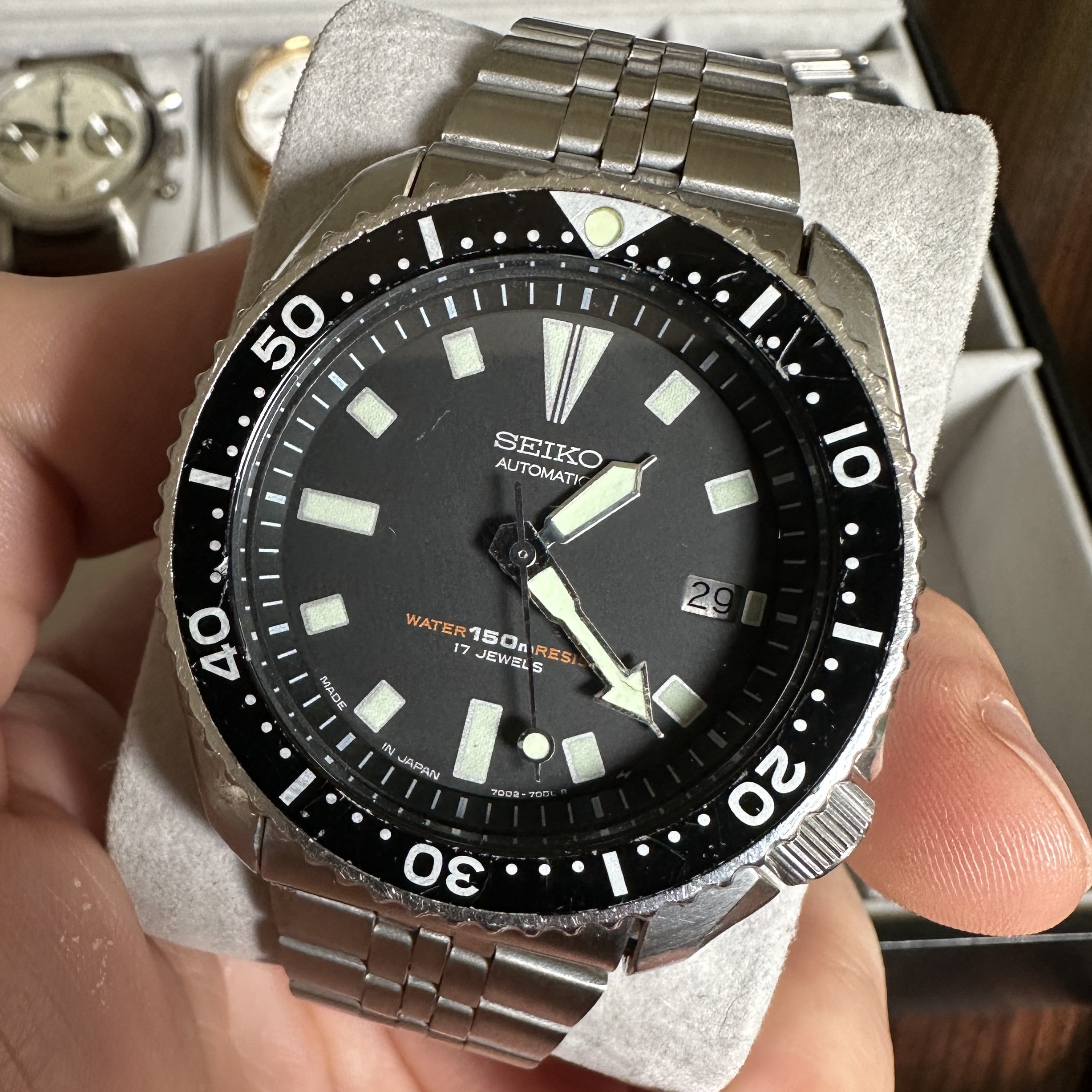 メンズ【美品】セイコー SCUBA DIVER’S 150m 7002-7000