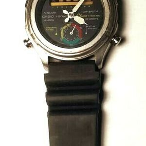 Vintage Casio Aw 600 Mod 373 Analog Digital Alarm Chrono Men Japan Made Watch Watchcharts