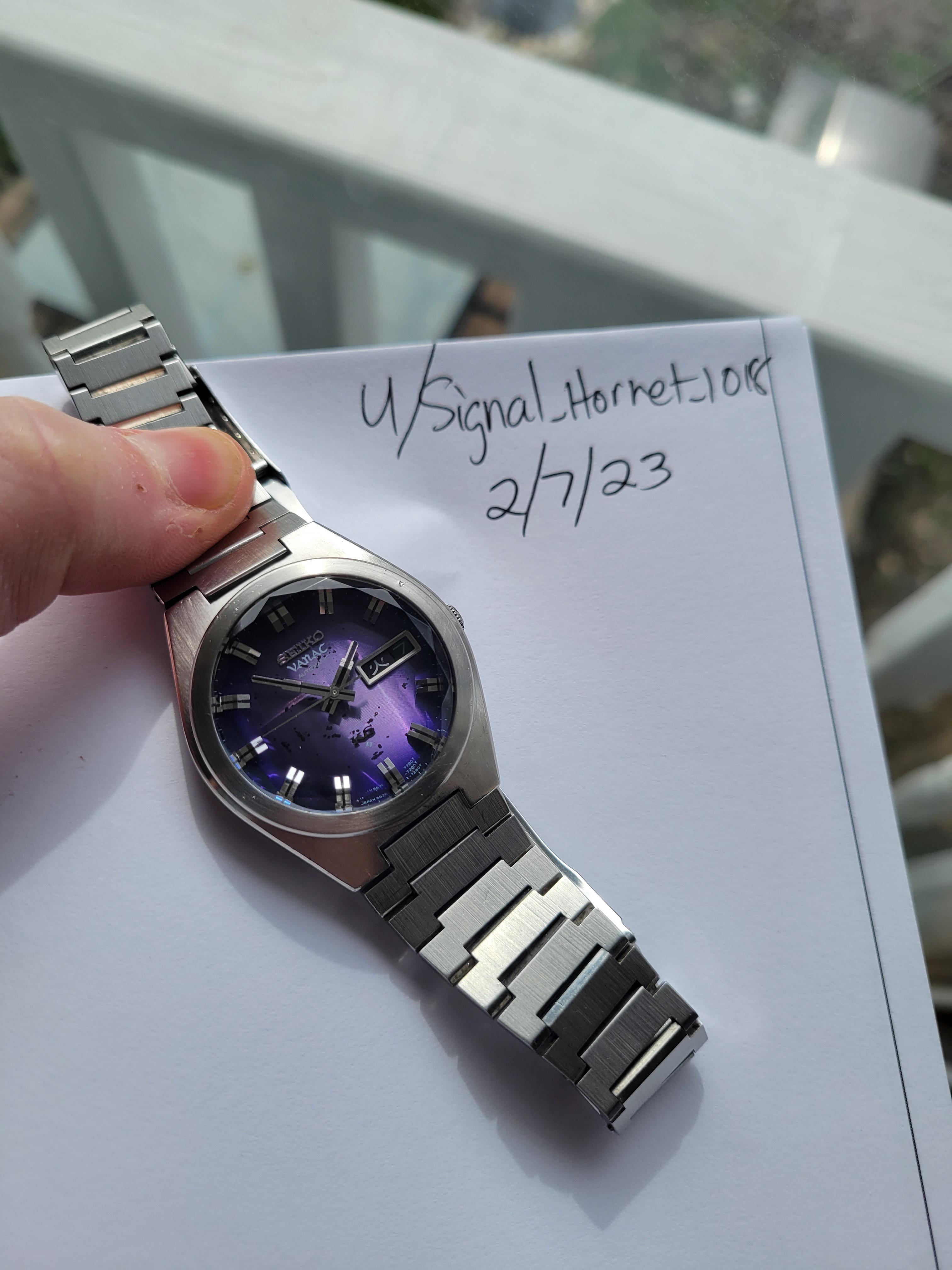 【稼働】KING SEIKO VANAC 5626-7250 パープル King Seiko Vanac 5626-7250 Ultra Rare Vintage Purple Dial Working