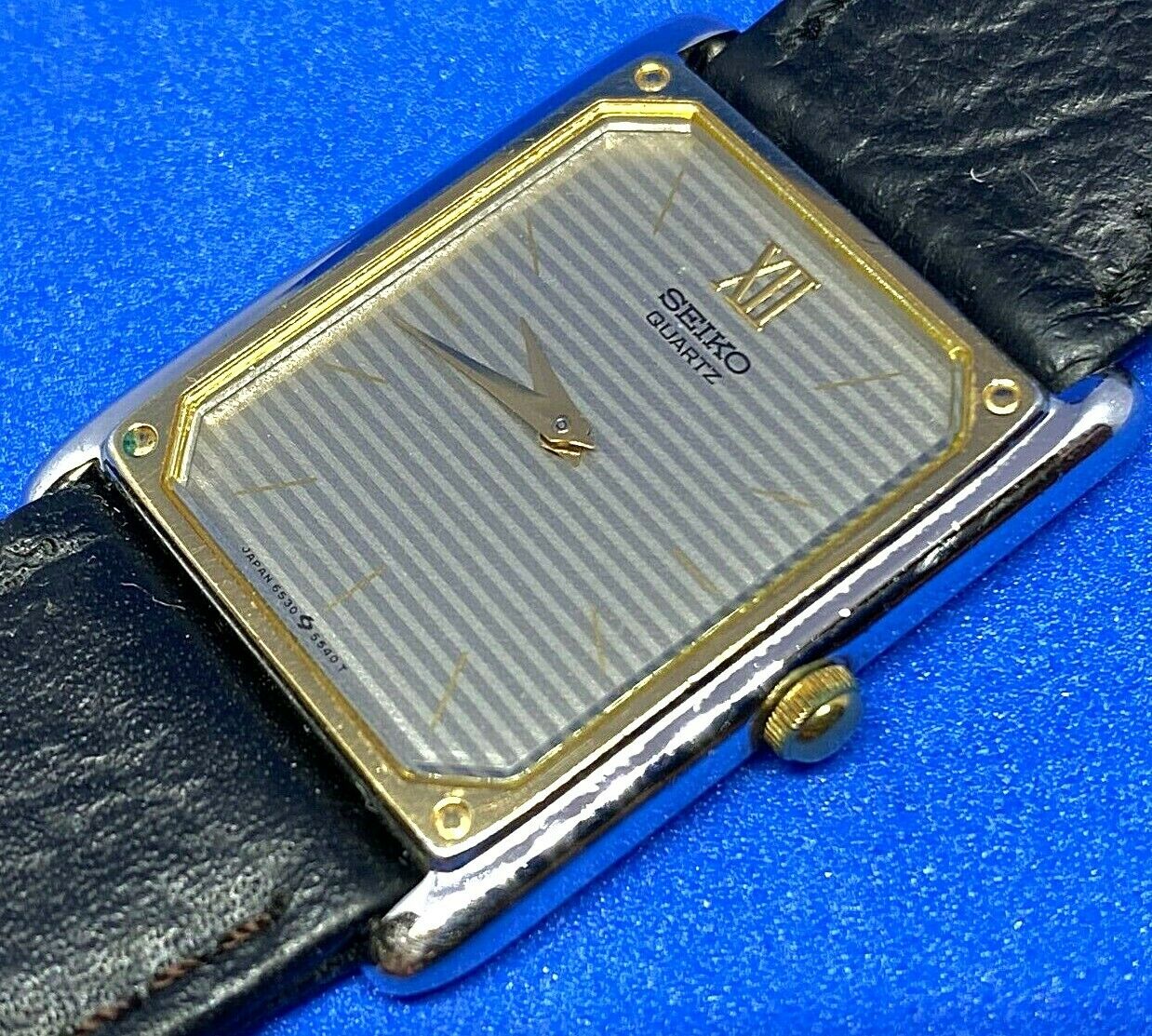 Vintage Seiko 6530 Men Ultra Thin Rectangle Analog Quartz Watch Hour~New  Battery | WatchCharts