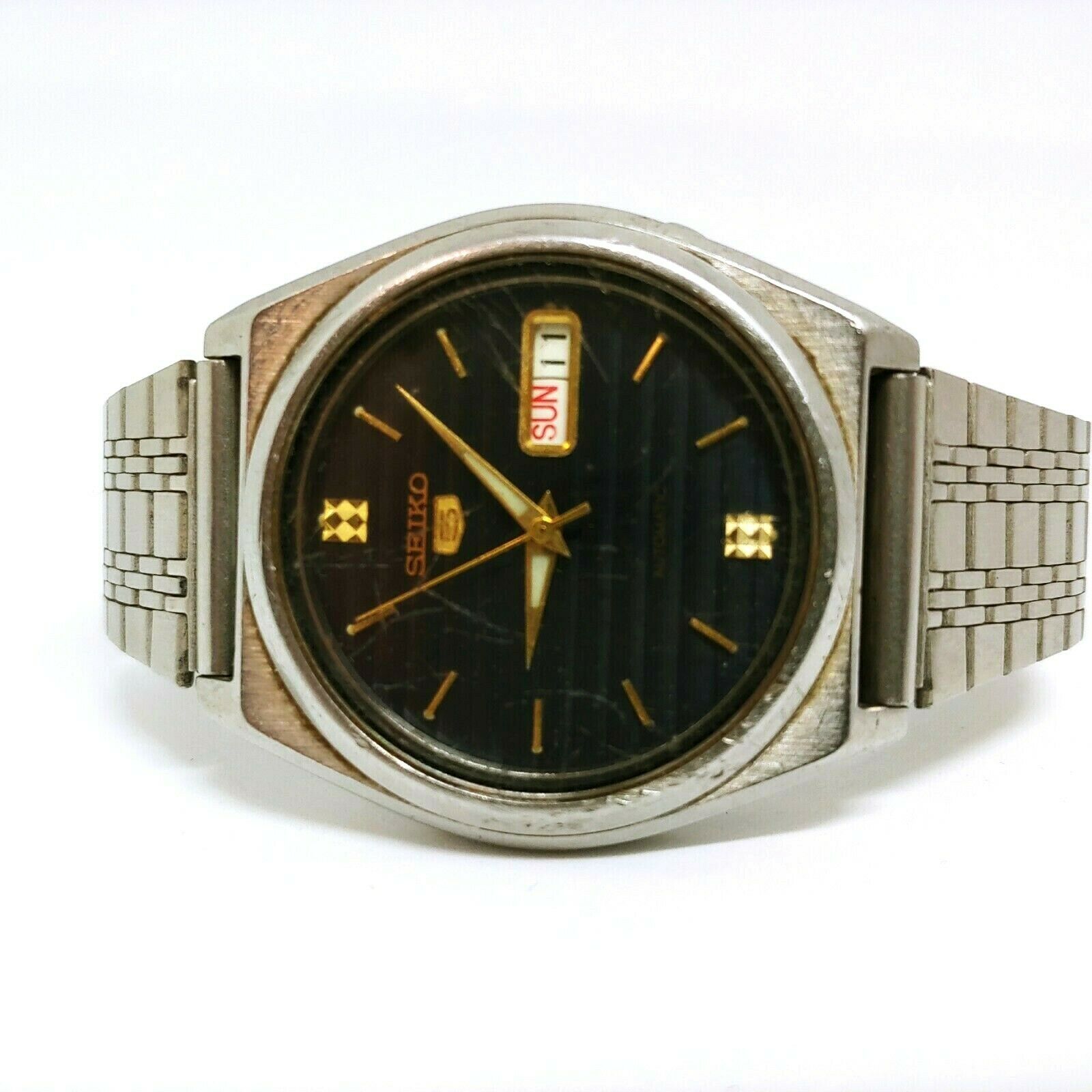 VTG SEIKO 5 AUTOMATIC 21 JEWELS 7S26-021R-R2 DAY DATE MEN'S