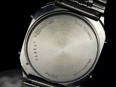 SEIKO VINTAGE DIGITAL WATCH Y651-5090 ALBA DIGI ANA 80s