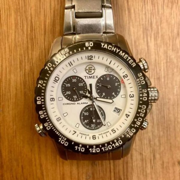 Timex Panda Collection Timex T42331 Expedition Chronograph Panda Stainless Bracelet | WatchCharts