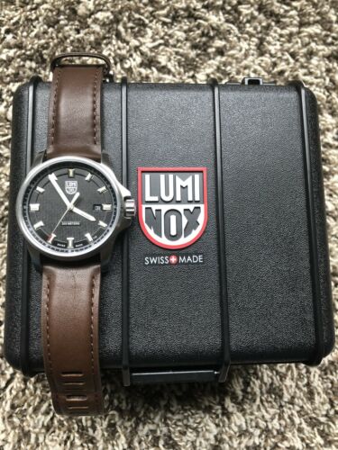 Luminox Dress Field 1830 Series 42mm Black Face Leather Men s Watch XL.1831 WatchCharts Marketplace