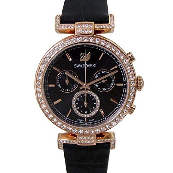 Swarovski Crystalline Chic Analog Silver Dial Rose Gold Steel Strap Watch for Women - 5544590