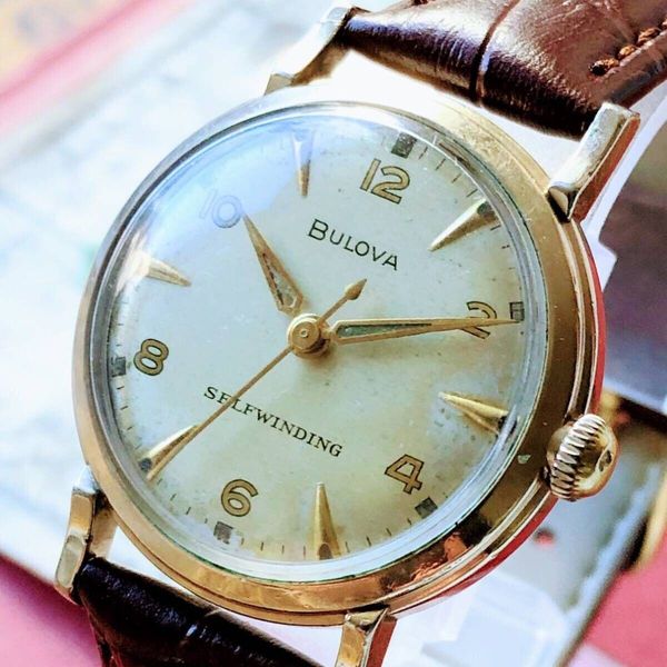 VINTAGE BULOVA Mens Watch Automatic 1960's GoldFilled Case 17 Jewels ...