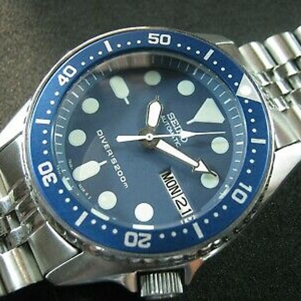 SEIKO SKX013 7S26-0030 Modified Batman Water Proof Tested Jr. Size A1 ...