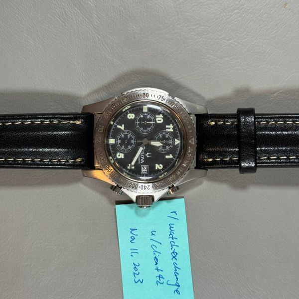 [WTS] Bulova 46141 Military Chronograph Tachymeter Black Dial Quartz