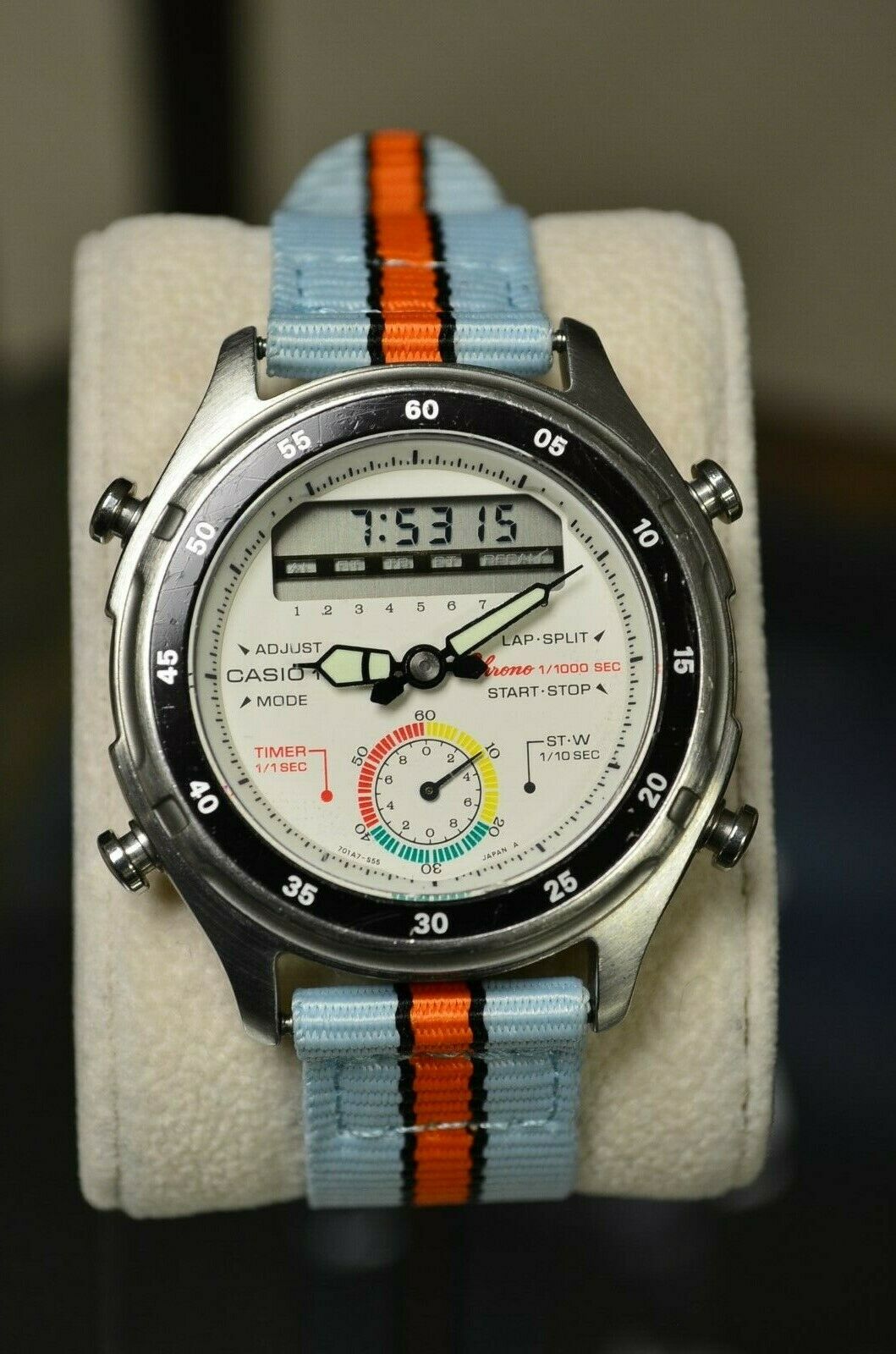 CASIO AW-600 ANALOG-DIGITAL 1/1000 CHRONOGRAPH QUARTZ WATCH VINTAGE RARE  100M AD | WatchCharts Marketplace