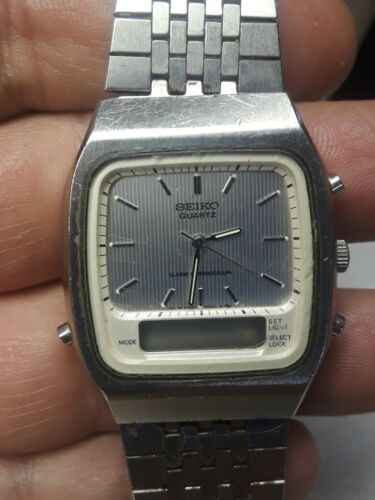 Vintage SEIKO H461 500A Analog Digital Men s Japan Watch Estate