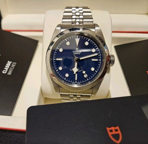 TUDOR 79540 BLACK BAY 41 Blue Dial SSteel Smiley Full Set ETA W