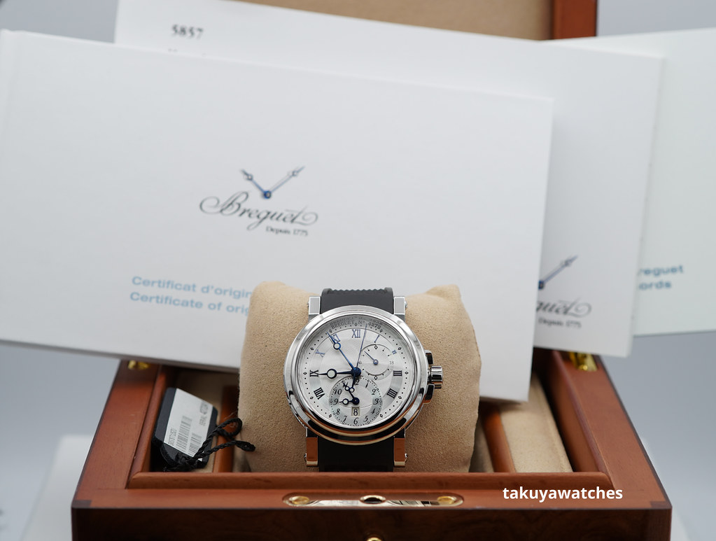 FSOT Mint BREGUET MARINE GMT 5857 DUAL TIME STAINLESS STEEL 2023