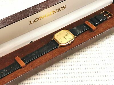 LONGINES Watch 960 6280 New Battery Quartz 18K Gold Plated w box