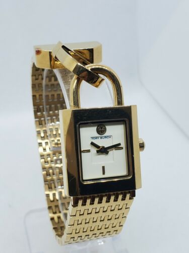TORY BURCH サリ―ウォッチ シルバー TBW7101 TORY BURCH Surrey Silver-tone Chain Lock Bracelet Watch