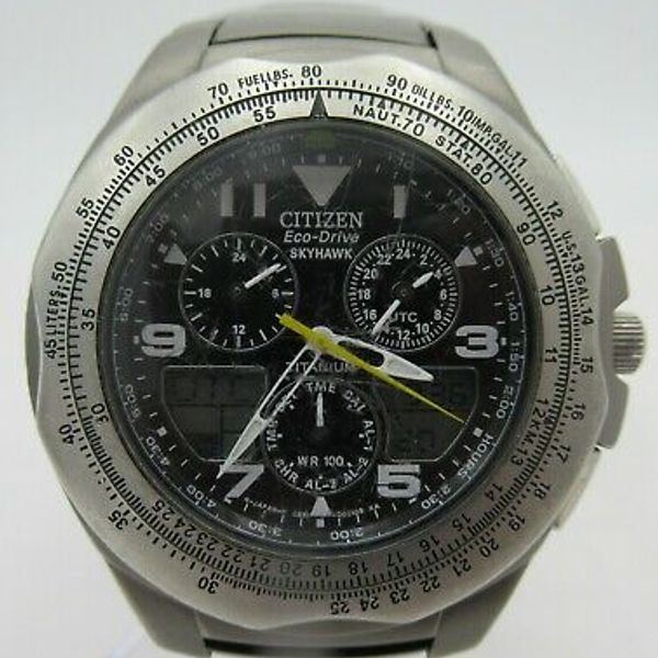 Citizen Eco Drive Skyhawk Titanium JR3060-59F Chronograph World Time Alarm  Watch | WatchCharts