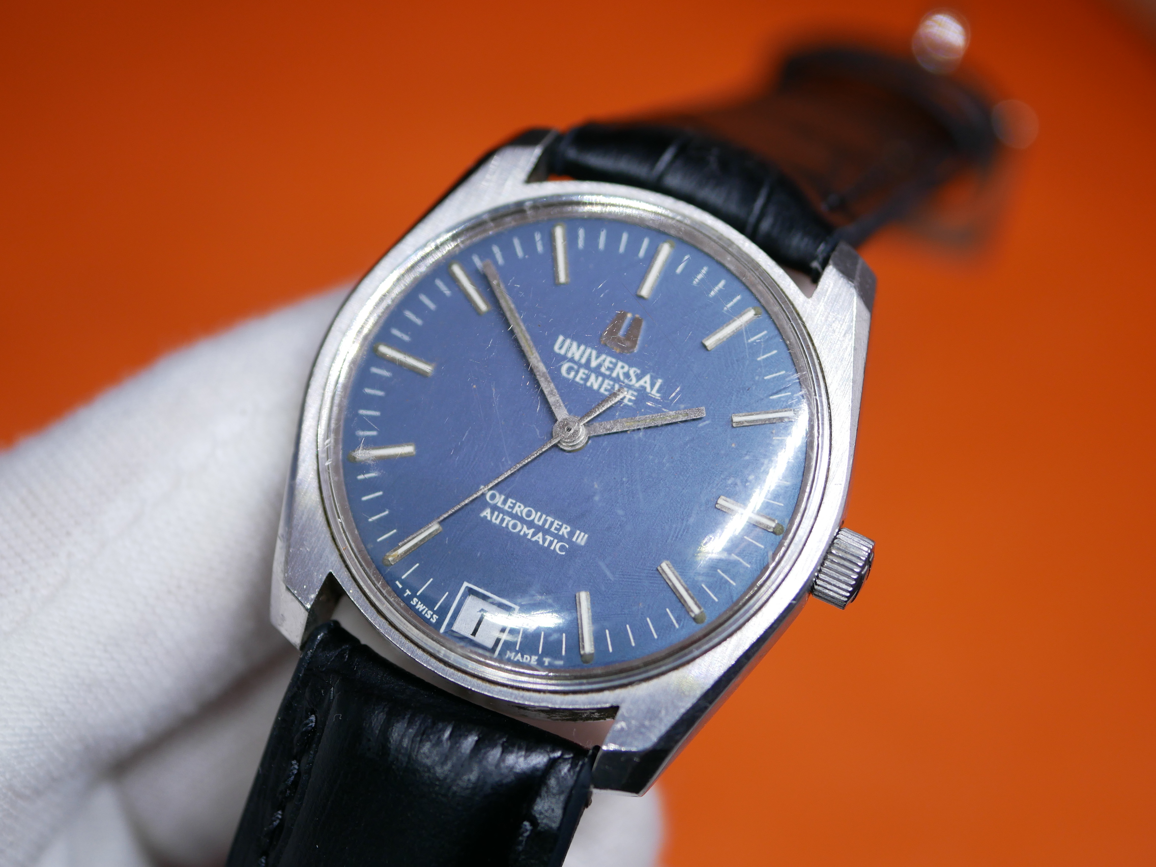 WTS Rare Universal Geneve Polerouter III Blue Dial with