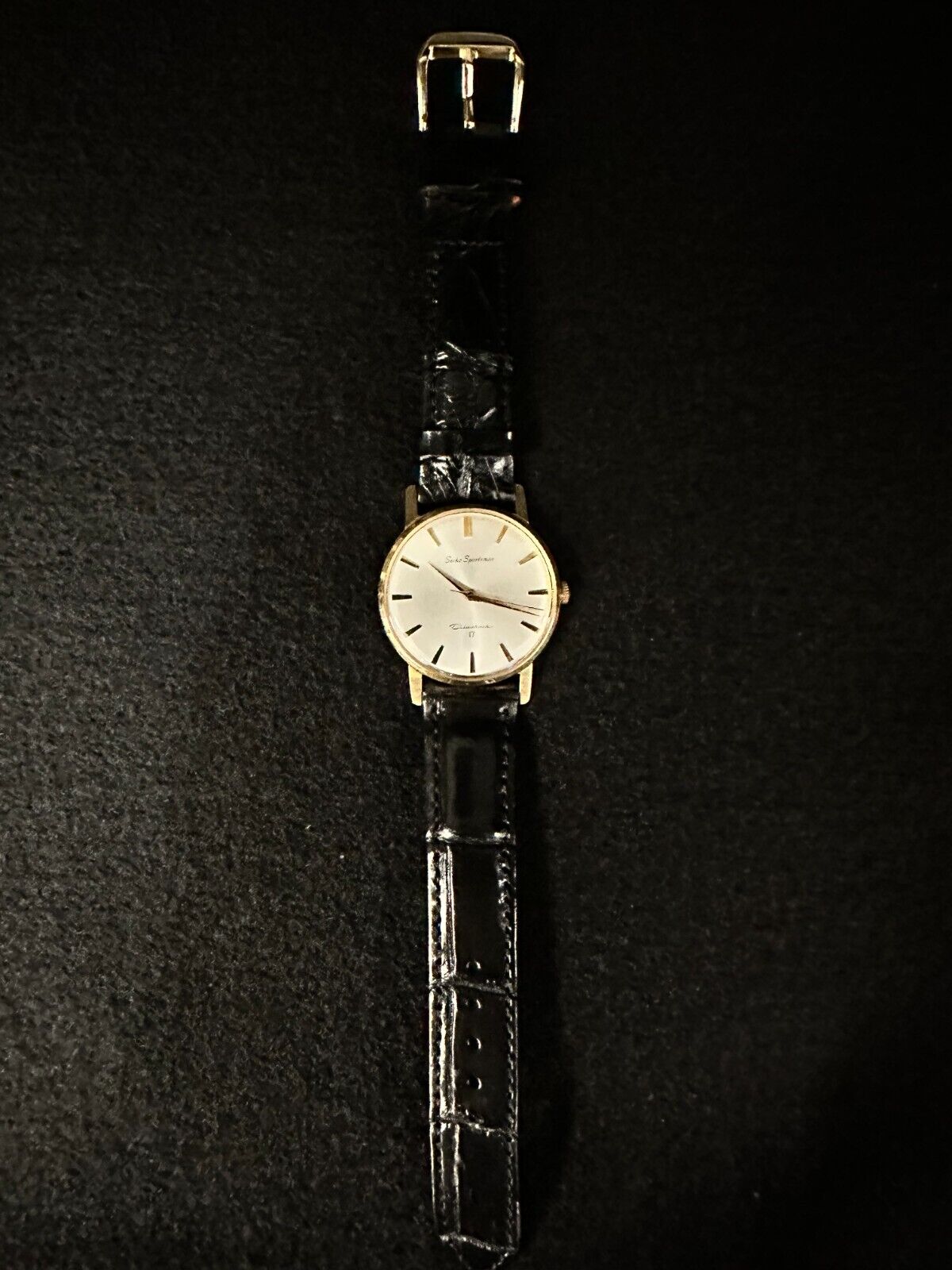 Vintage Seiko Sportsman Gold Plate Diashock 17 jewels 