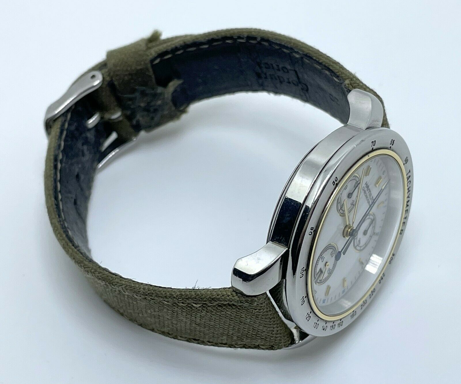 Vintage Hamilton 8800 Series Quartz Whit Dial 8808 Chronograph 