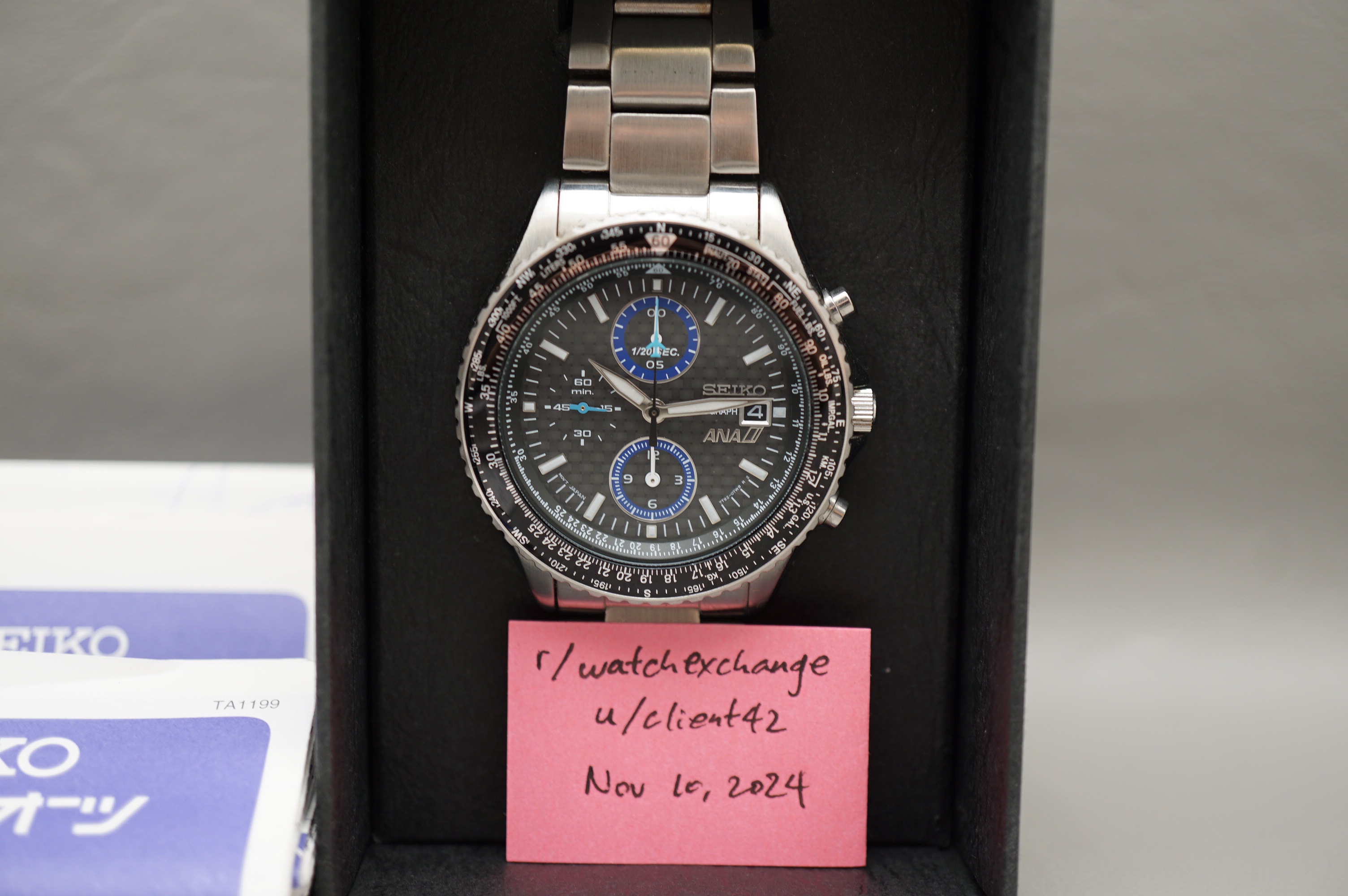 WTS] Seiko SZER035 7T92 ANA Flightmaster Pilot JDM Chronograph Quartz Watch  - $200 | WatchCharts