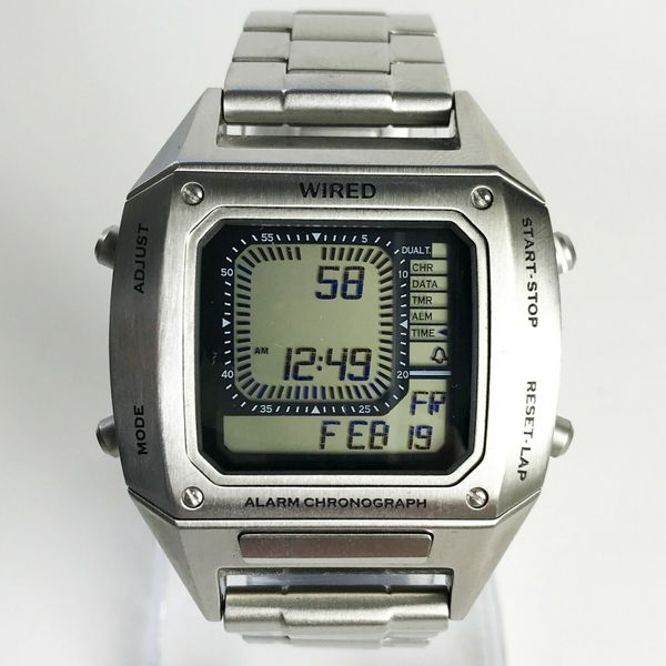New WIRED X BEAMS Solidity Watch silver Japan digital AGAM seiko DigiBorg  G757 | WatchCharts