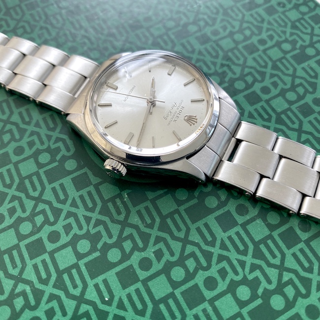 Stunning 1967 Rolex Air King 5500 Stainless Silver Dial 7835