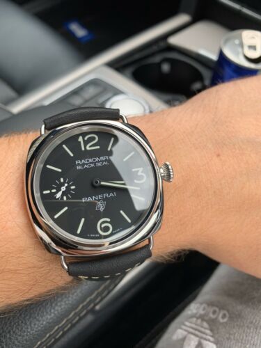 Panerai Radiomir Black Seal Logo Steel Manual 45mm Strap Mens Watch PAM 754 WatchCharts Marketplace