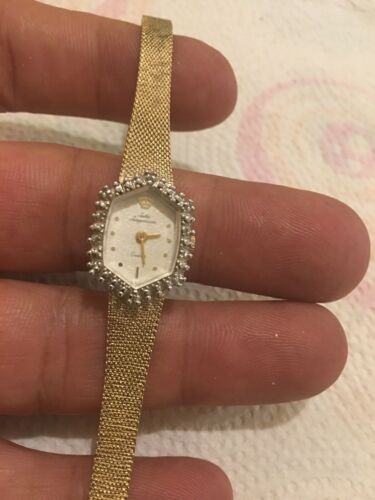 Jules jurgensen ladies on sale watch with diamonds