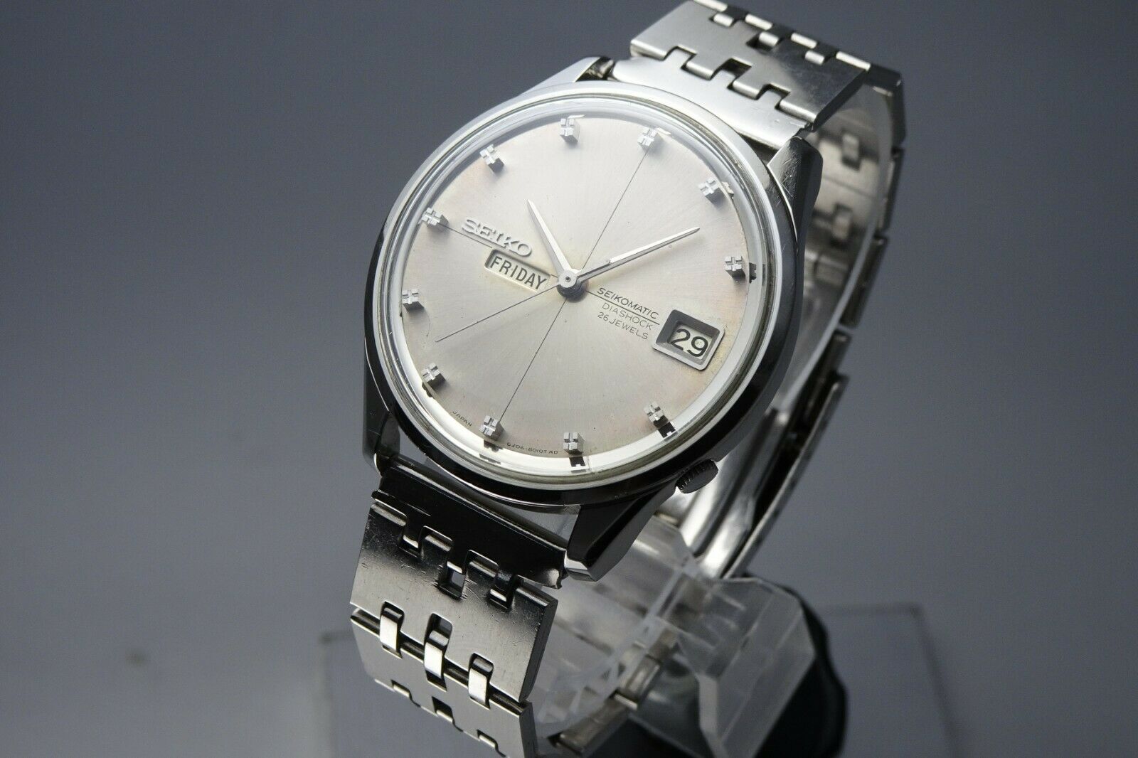 Vintage 1965 JAPAN SEIKO SEIKOMATIC WEEKDATER 6206-8010 26Jewels