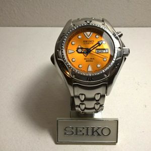 Rare Seiko Scuba 200m Pippin SBBW067 5M43-0D90 Metallic Orange