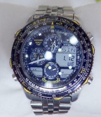 Citizen Blue Angels C300-Q00842 Navihawk Watch Junk Left