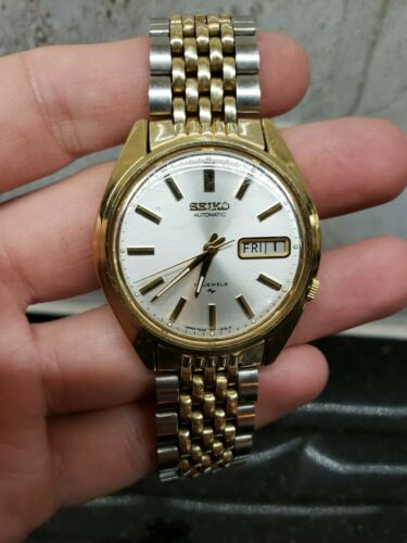 Seiko 7009-8129 17 Jewel Automatic Watch Day Date Original Bracelet ...