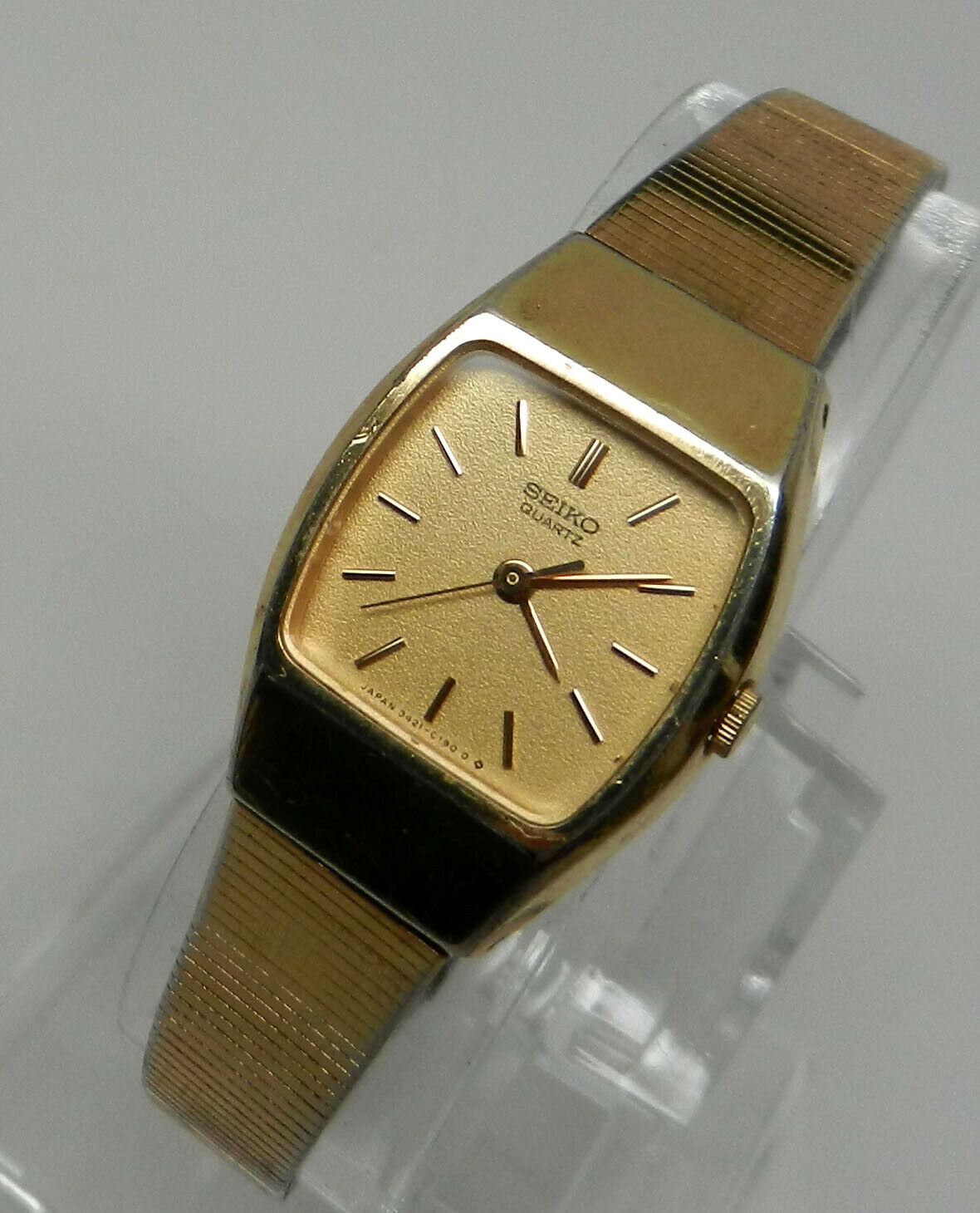 Women s Ladies Small Petite Classic Japan Seiko 3421 5090 Gold