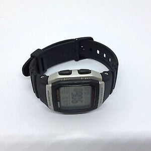 Casio 3239 W 96H Illuminator Watch Stainless Steel Back Black Silicone Strap WatchCharts Marketplace