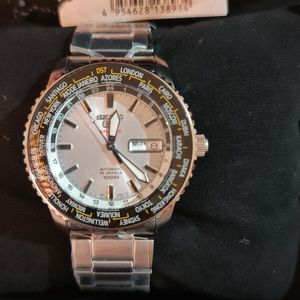 SEIKO 5 Sports SRP123K1 Automatic Watch 4R36 World Time Travelers