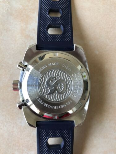 Gorgeous Zodiac 1882 Sea Dragon Chronograph Watch w/ date ZO2242
