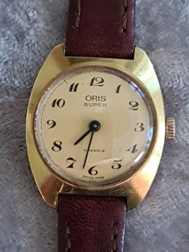 Ladies Gold Plated Vintage Oris Super 17 Jewels Mechanical Wrist