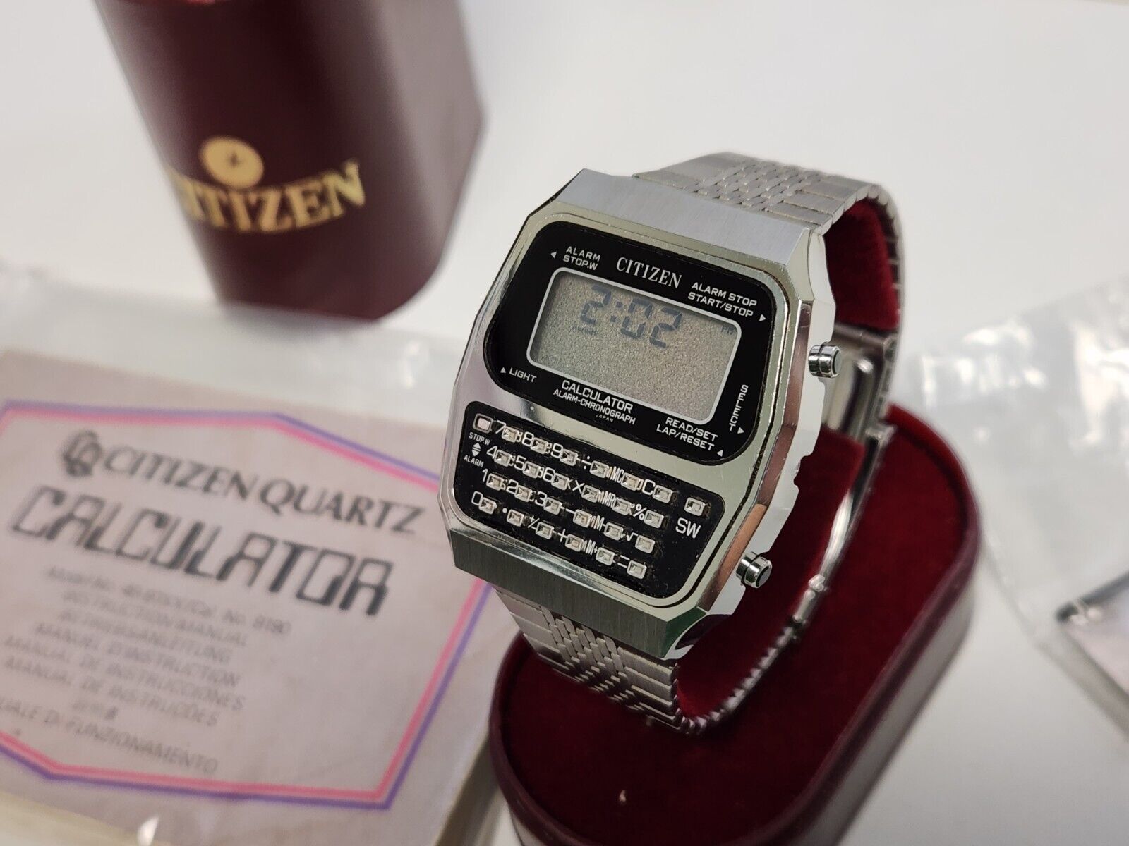 VINTAGE CITIZEN CALCULATOR WATCH 49-9714 MADE IN JAPAN