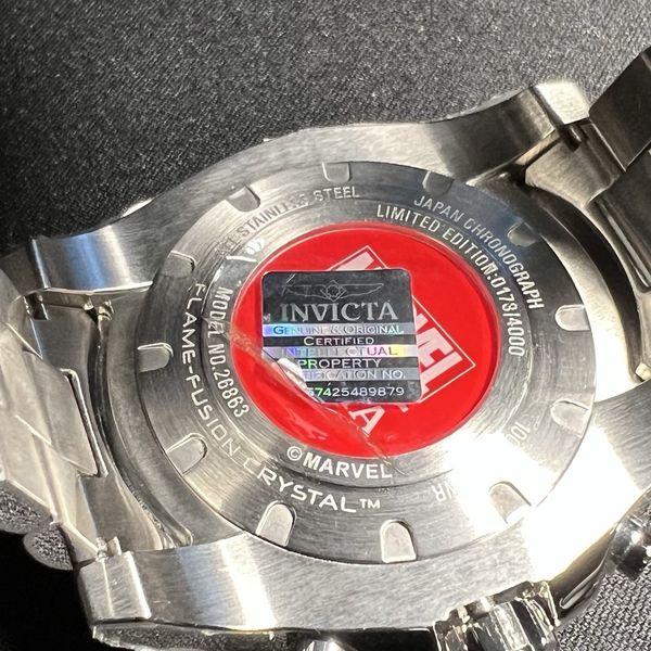 Invicta Marvel Limited Edition Punisher 0173/4000 Stainless Steel 26863 ...